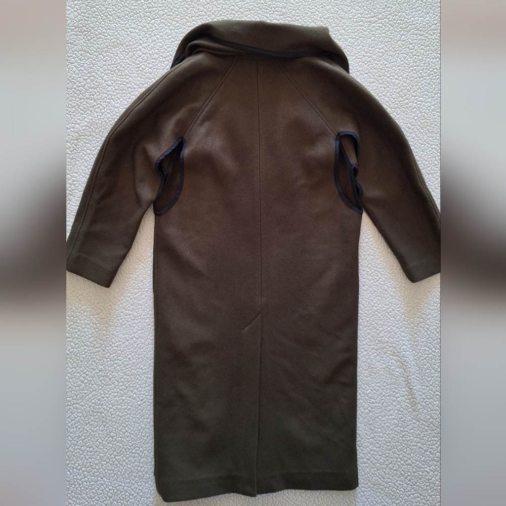 ZANKOV Women's Julien Oversize 100% Wool Coat In Brown XS/S US 2 - 4 Org $1,995 - Picture 9 of 16